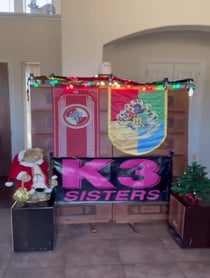 Poster for Holiday video from K3 Sisters Band