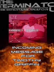 Poster for Birthday video from Arnold the T2 Terminator  impersonator