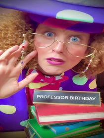 Poster for Holiday video from Professor Birthday