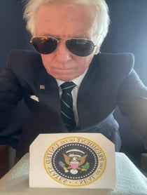 Poster for Birthday video from Joe Biden played by Terence Doyle