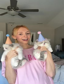 Poster for Birthday video from Pearl's Ragdolls