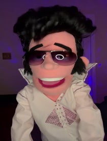 Poster for Birthday video from Elvis Presley Puppet