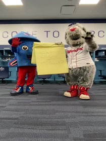 Poster for Pep Talk video from Worcester Red Sox Mascots
