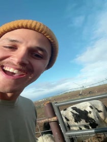 Poster for Birthday video from Elias and Bruce the Cow