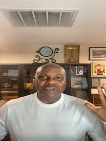 Poster for Hype up the team video from Carl Lewis