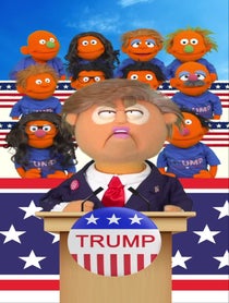 Poster for Birthday video from Donald Trump Puppet
