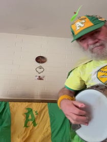 Poster for Pep Talk video from 49ers/ A’s Banjo Man