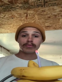 Poster for Birthday video from Elias and Bruce the Cow