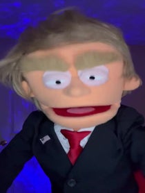 Poster for Give Thanks video from Donald Trump Puppet