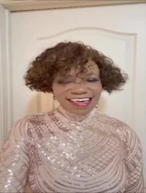 Poster for Birthday video from Whitney Houston Impersonator
