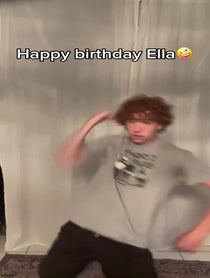 Poster for Birthday video from Linguini