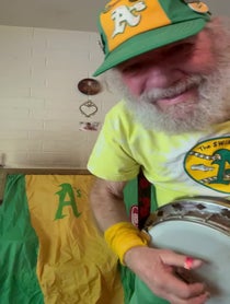 Poster for Pep Talk video from 49ers/ A’s Banjo Man