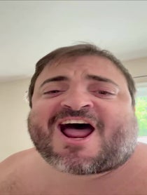 Poster for Birthday video from Jack Black look alike/ act alike/ musician