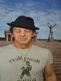 Poster for Graduation video from Sylvester Stallone/Rocky Impersonator