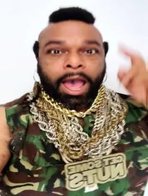 Poster for Birthday video from Mr T Lookalike