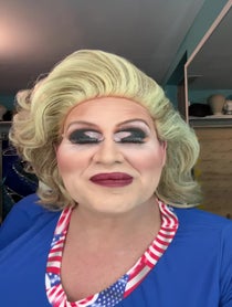Poster for Birthday video from Trixie Deluxxe - Orlando based drag queen with a flair for roasting