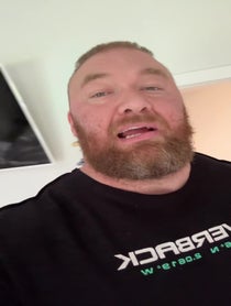 Poster for Pep Talk video from Hafthor Julius Bjornsson