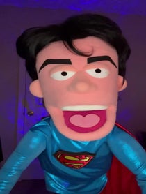Poster for Birthday video from Superman Puppet