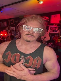 Poster for Birthday video from Carrot Top