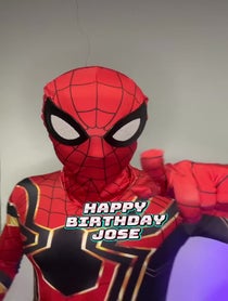 Poster for Birthday video from Spiderman