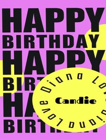 Poster for Birthday video from Tammy  Pescatelli