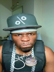 Poster for Birthday video from 50 cent lookalike aka 50%