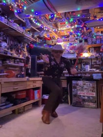 Poster for Birthday video from Disco Cowboy