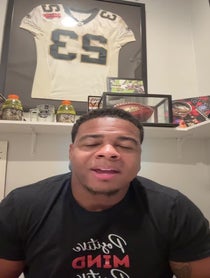 Poster for Fantasy football video from Pierre Thomas