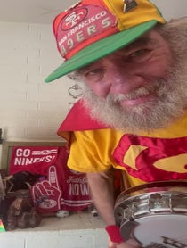 Poster for Birthday video from 49ers/ A’s Banjo Man