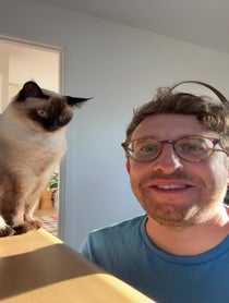 Poster for Birthday video from Merv The Cat