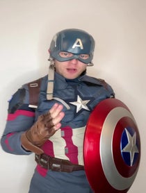 Poster for Birthday video from Captain America