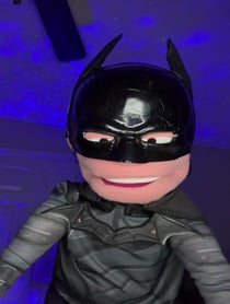 Poster for Birthday video from Batman Puppet