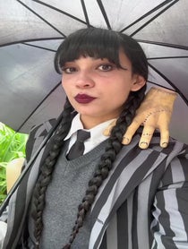 Poster for Pep Talk video from Wednesday Addams / Wandinha Addams