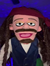 Poster for Birthday video from Jack Sparrow Puppet