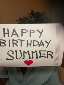 Poster for Birthday video from Sandra Mason