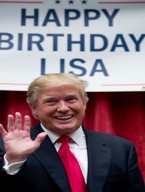 Poster for Birthday video from Donald Trump-a-Gram