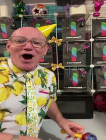 Poster for Birthday video from Tupperware Pete