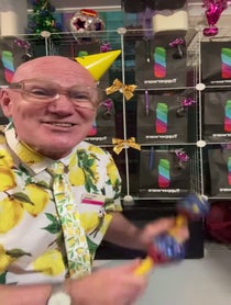 Poster for Birthday video from Tupperware Pete