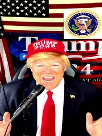 Poster for Holiday video from Donald Trump Impersonator, Michael Falato AKA MJ Trump