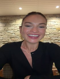 Poster for Holiday video from Lily James