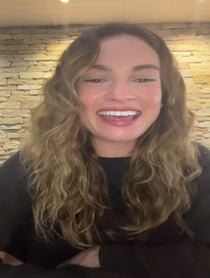 Poster for Pep Talk video from Lily James