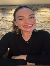 Poster for Pep Talk video from Lily James