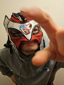 Poster for Birthday video from Maritime Luchador Fantana
