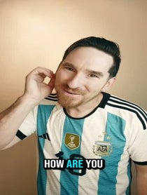 Poster for Birthday video from Messi Impersonator / Doble / Lookalike