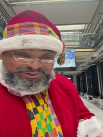 Poster for Holiday video from Kente Claus