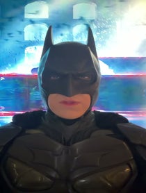 Poster for Birthday video from Batman impersonator