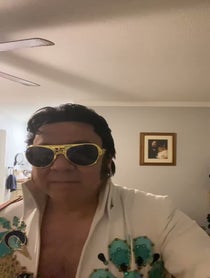 Poster for Birthday video from Shawn Elvis Tribute Artist Impersonator