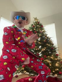 Poster for Holiday video from Disco Cowboy