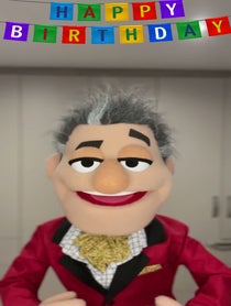 Poster for Birthday video from ‘Clarence’ Puppet performed by Lee Thompson