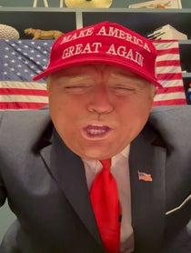 Poster for Birthday video from Donald J. Trump